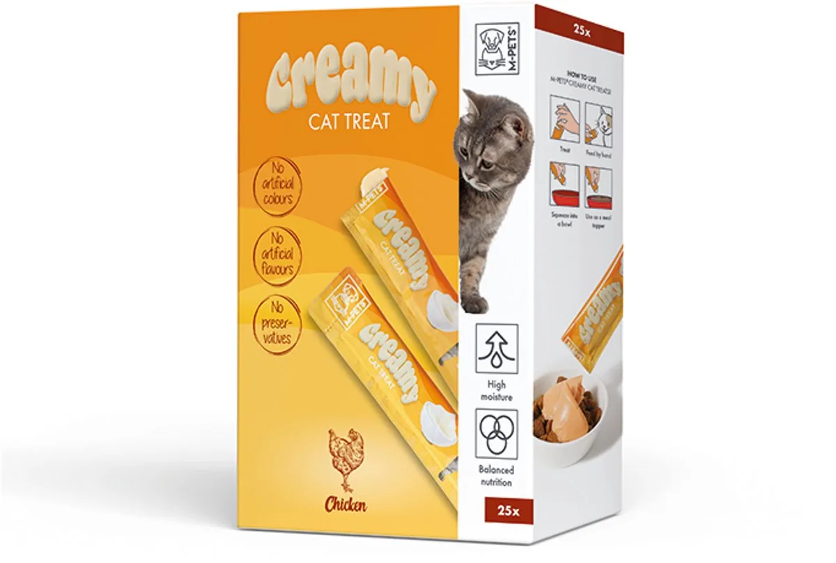 Creamy kat traktatiepakket - kip 25x15g de M-Pets – photo produit