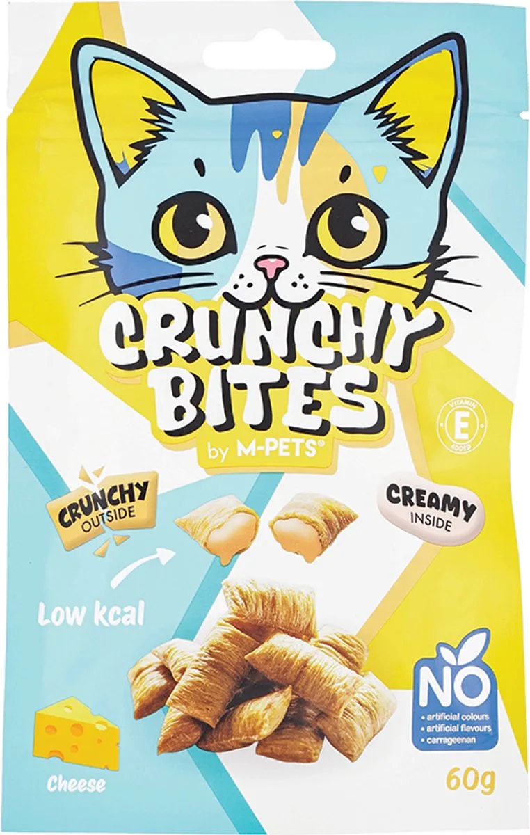 CRUNCHY BITES kat snack kaas - 60 g - per 12 by M-Pets – product photo