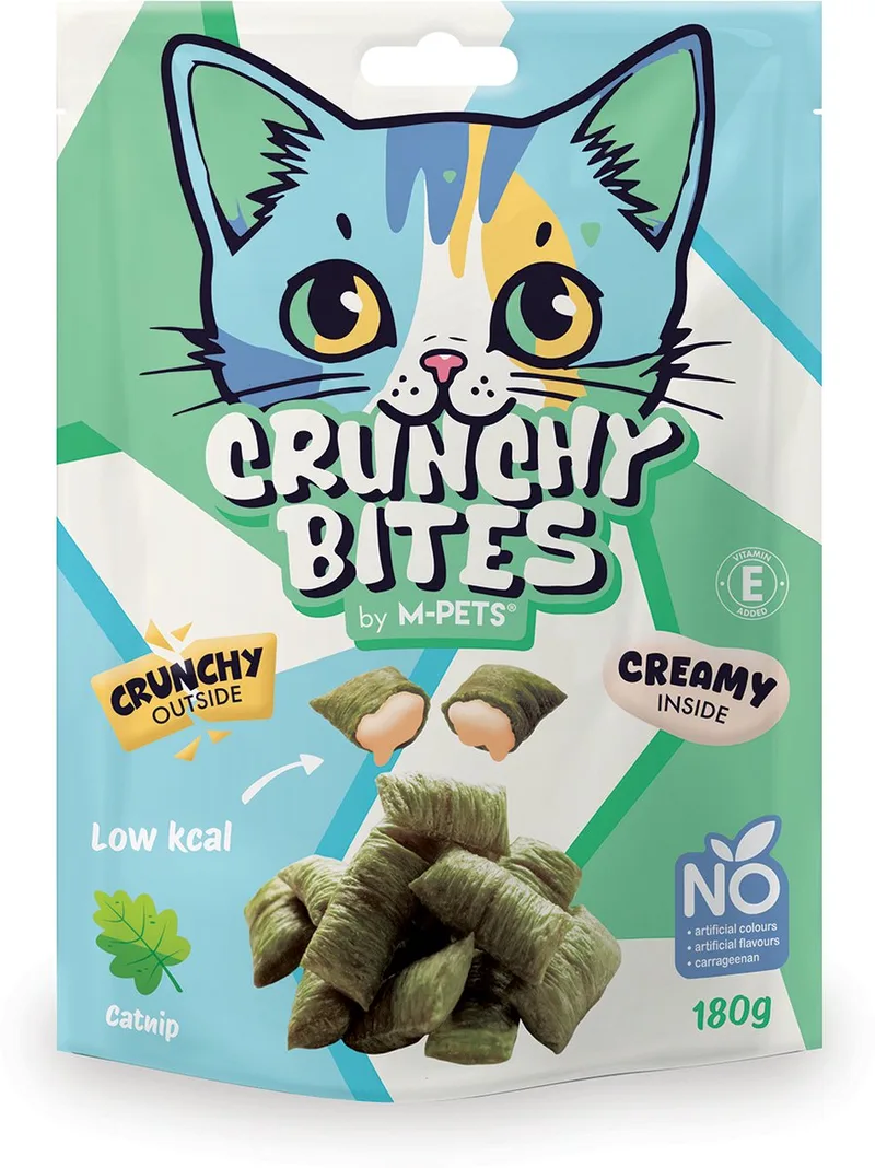 CRUNCHY BITES kat snack kattenkruid - 180 g - per 10 von M-Pets – Produktfoto