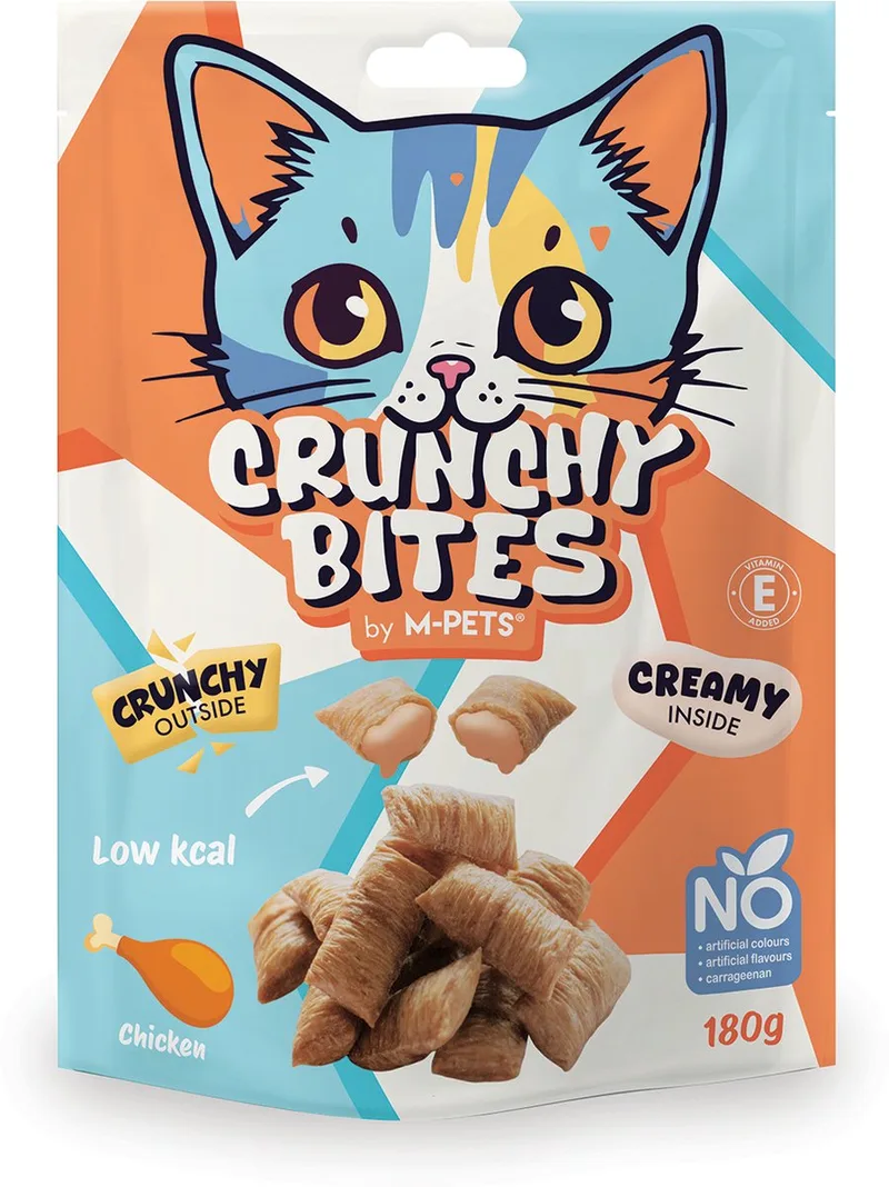 CRUNCHY BITES kat snack kip - 180 g - per 10 de M-Pets – photo produit