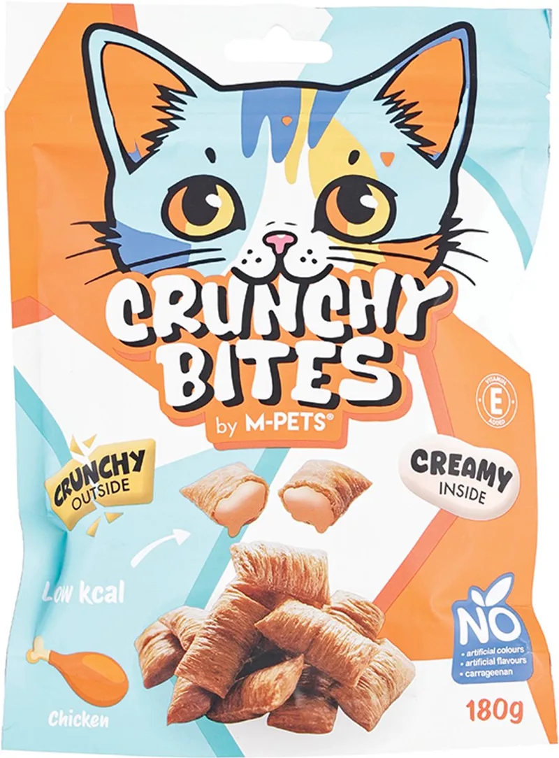 CRUNCHY BITES kat snack kip - 60 g - per 12 de M-Pets – photo produit