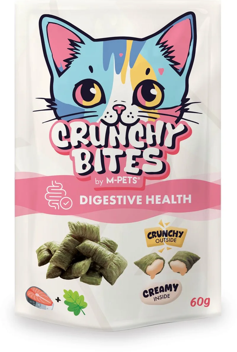 CRUNCHY BITES kat snack met functie spijsvertering - 60 g - per 12 von M-Pets – Produktfoto