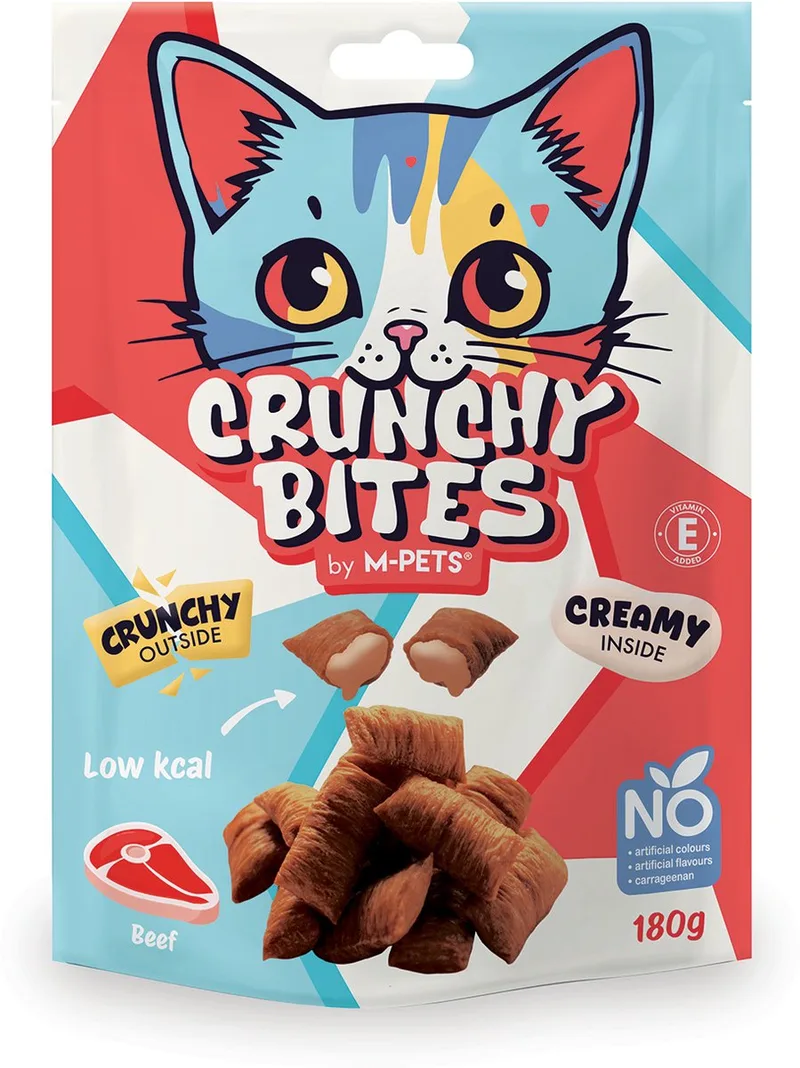 CRUNCHY BITES kat snack rund - 180 g - per 10 by M-Pets – product photo