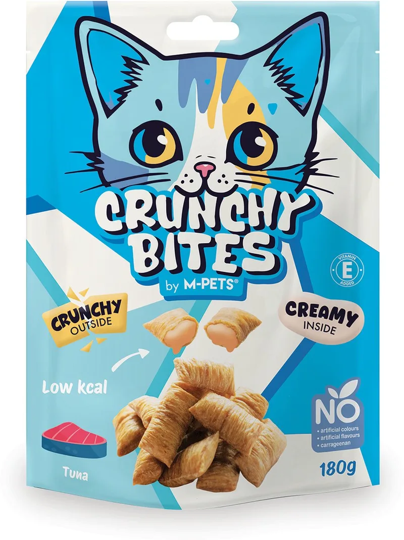 CRUNCHY BITES kat snack tonijn - 180 g - per 10 by M-Pets – product photo