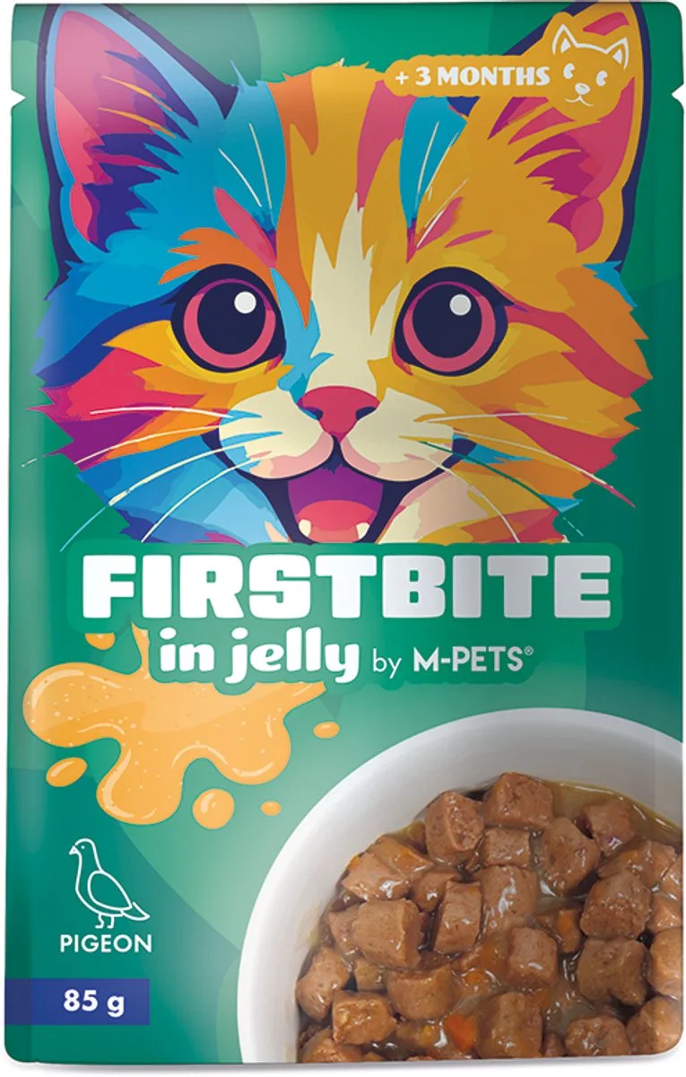 firstbite in gelei duif 85g pouch - 12st per display - per 12 de M-Pets – photo produit