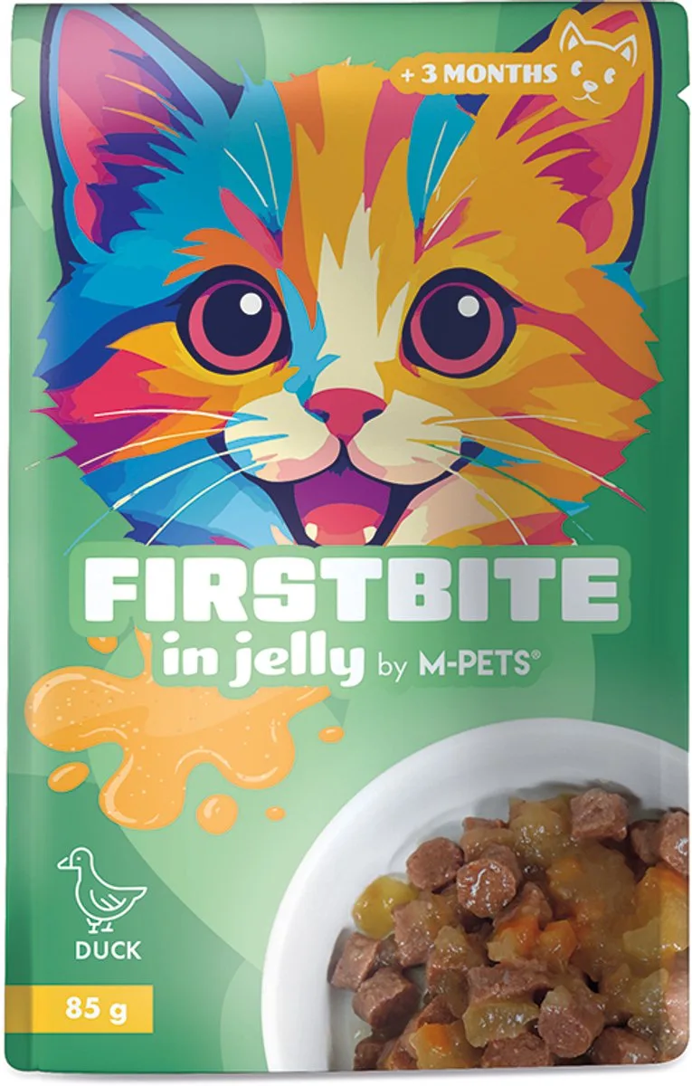 firstbite in gelei eend 85g pouch - 12st per display - per 12 de M-Pets – photo produit