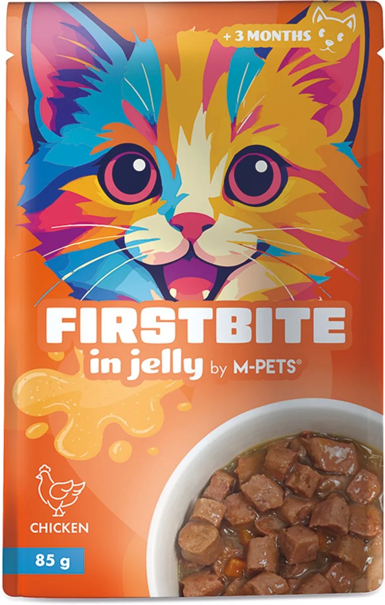 firstbite in gelei kip 85g pouch - 12st per display - per 12 de M-Pets – photo produit