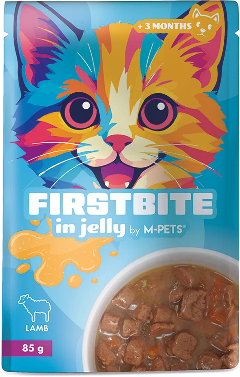 firstbite in gelei lam 85g pouch - 12st per display - per 12 de M-Pets – photo produit