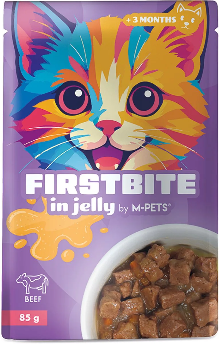 firstbite in gelei rund 85g pouch - 12st per display - per 12 de M-Pets – photo produit