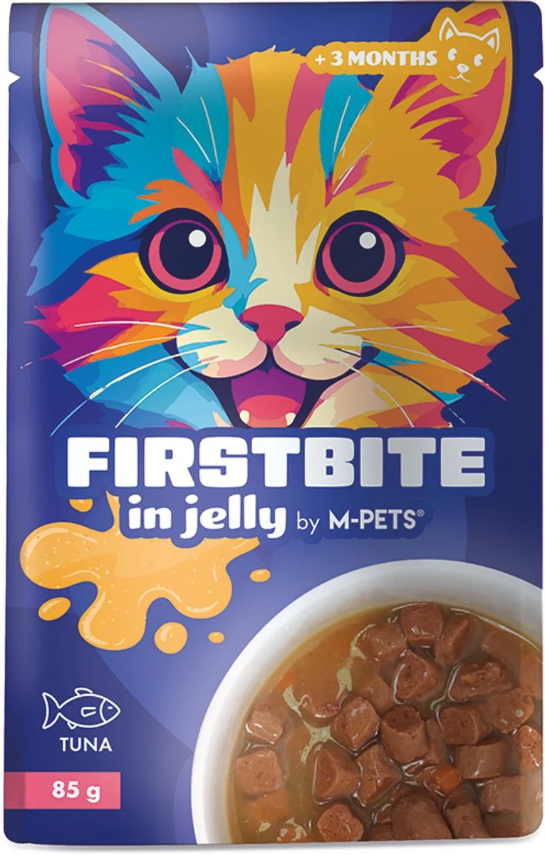 firstbite in gelei tonijn 85g pouch - 12st per display - per 12 de M-Pets – photo produit