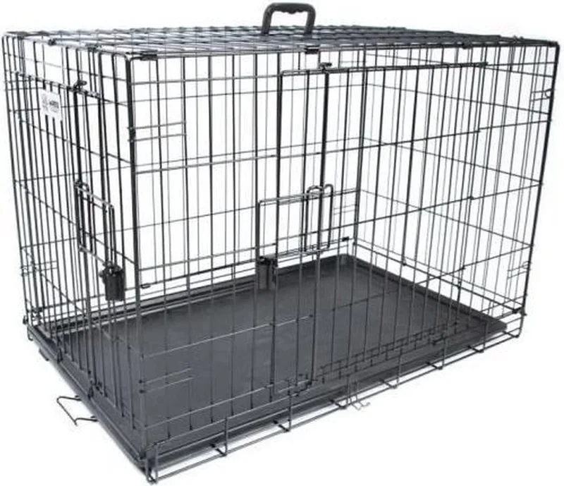 Reis Bench - 2 deuren - L - 91,5 x 58,5 x 63,5 cm by M-Pets in Black – product photo