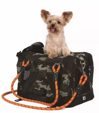 Remix Transporttas voor in vliegtuig Camouflage Groen/Oranje von M-Pets – Produktfoto 1 von 4