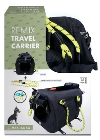 Remix Transporttas voor in vliegtuig, Zwart/Geel fra M-Pets – produktbillede 4 af 4