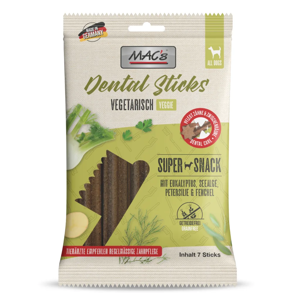 180g MAC's DOG Dental Sticks Vegetarische Hondensnacks by MAC's – product photo