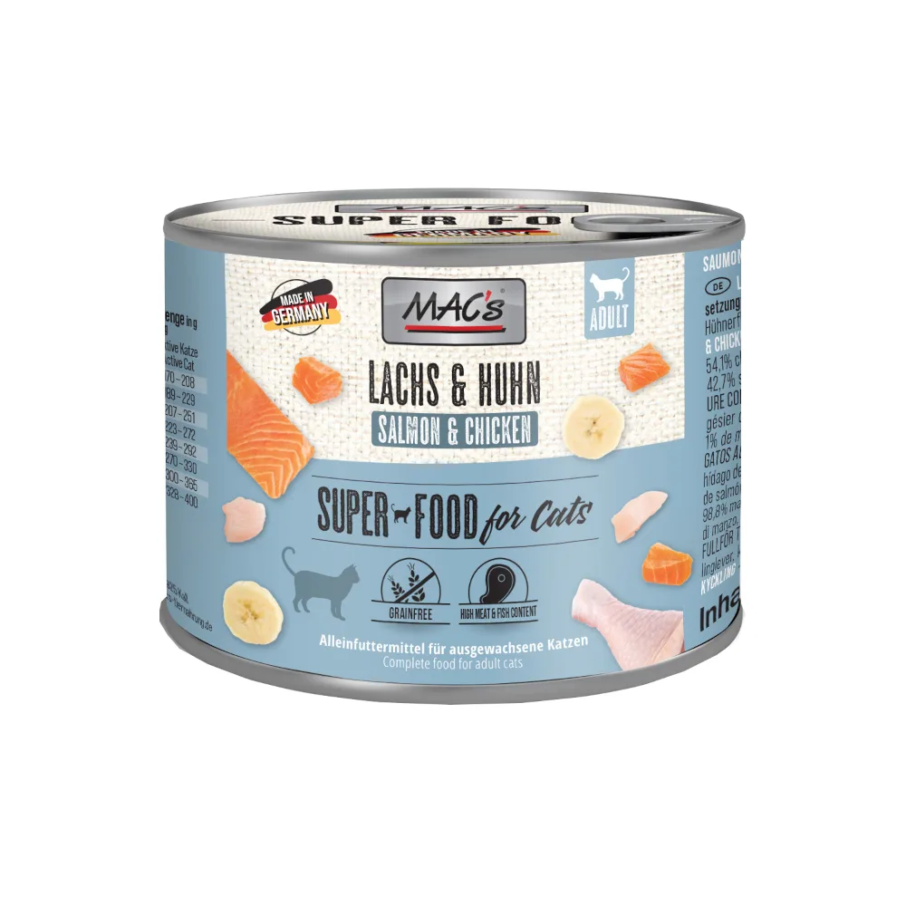 6x200g MAC´s Cat Zalm & Kip Kattenvoer van MAC's – productfoto