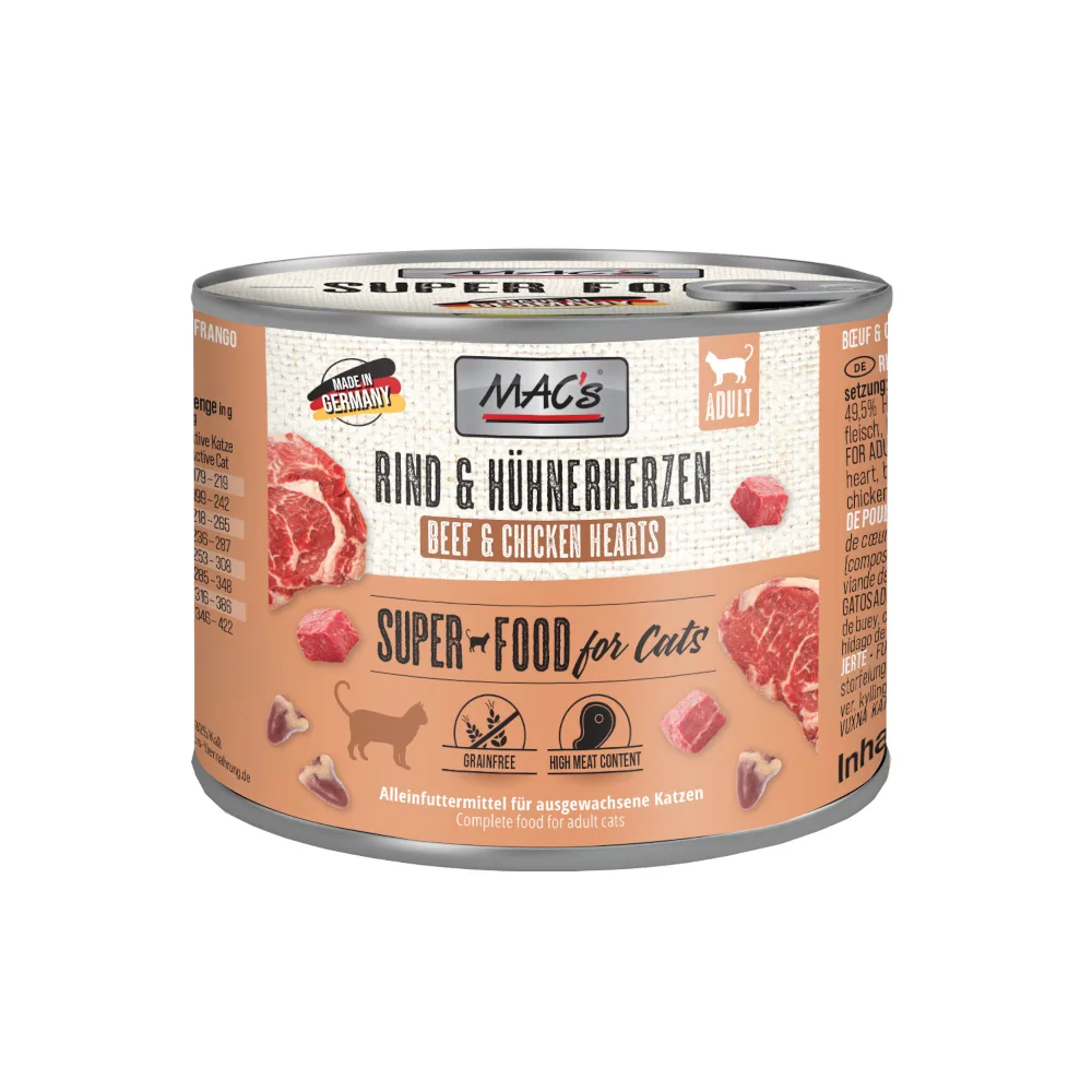 6x200g Rund/Kippenharten MAC's Kattenvoer by MAC's – product photo