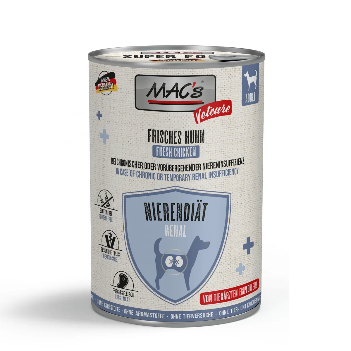 6x400g MAC's Dog Vetcare Nierdieet Kip Natvoer voor Honden by MAC's – product photo