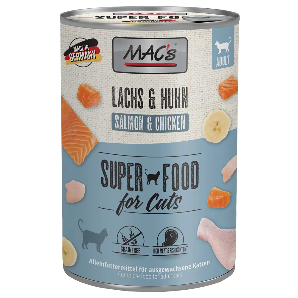 6x400g Zalm & Kip MAC´s Kattenvoer by MAC's – product photo