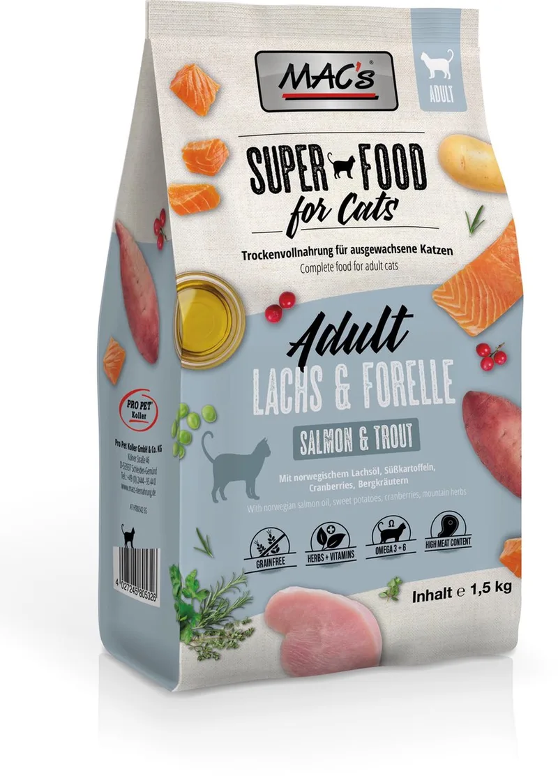 Adult Kattenvoer - Zalm & Forel - 1,5 kg de MAC's – photo produit