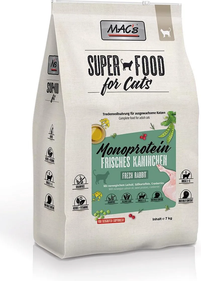 Adult Monoprotein Kattenvoer - Konijn - 7 kg by MAC's – product photo