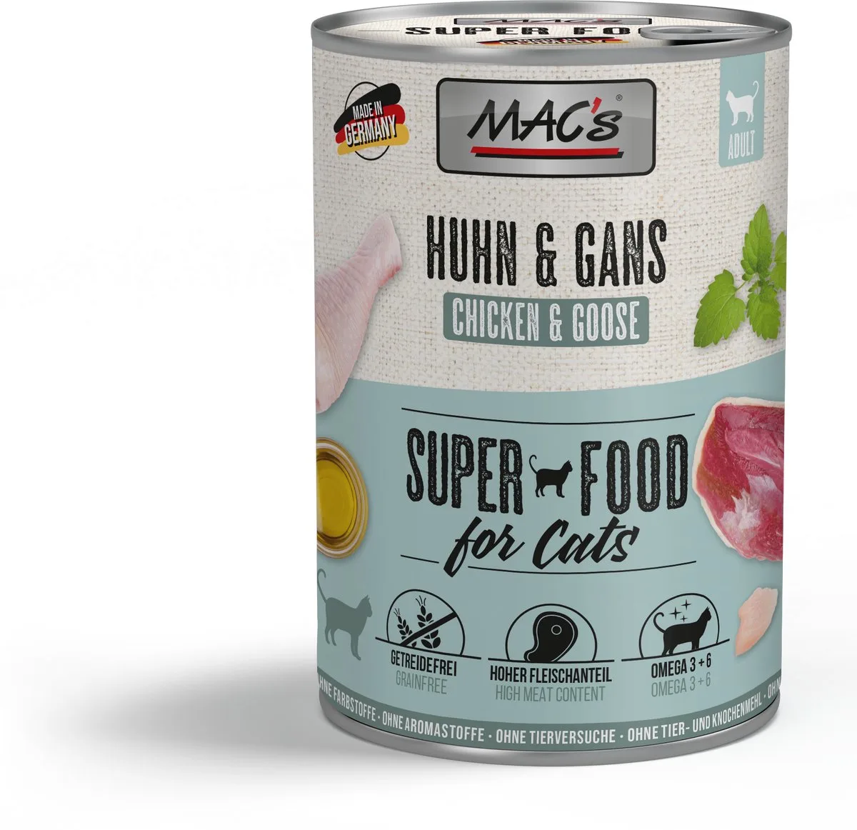 CAT - Blik 6x400g - Kip & Gans van MAC's – productfoto