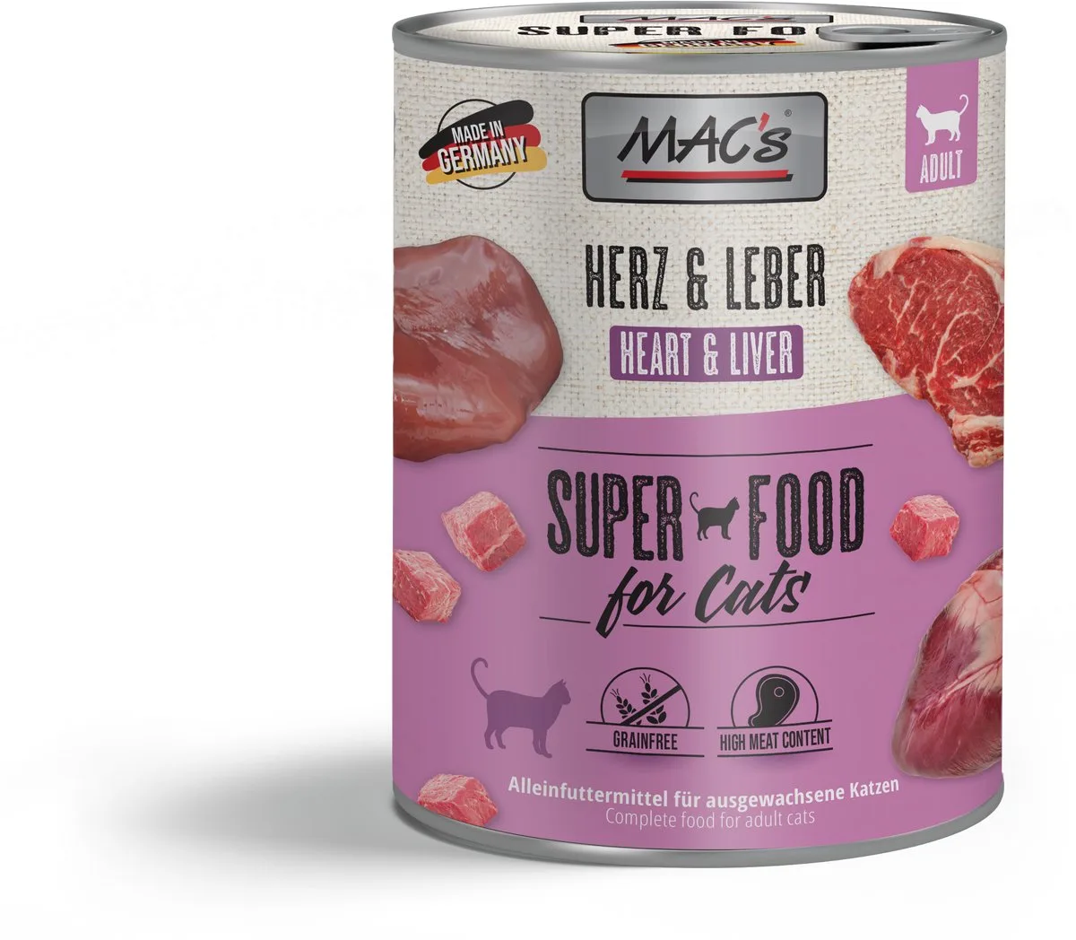 CAT - Blik 6x800g - Hart & Lever från MAC's – produktbild