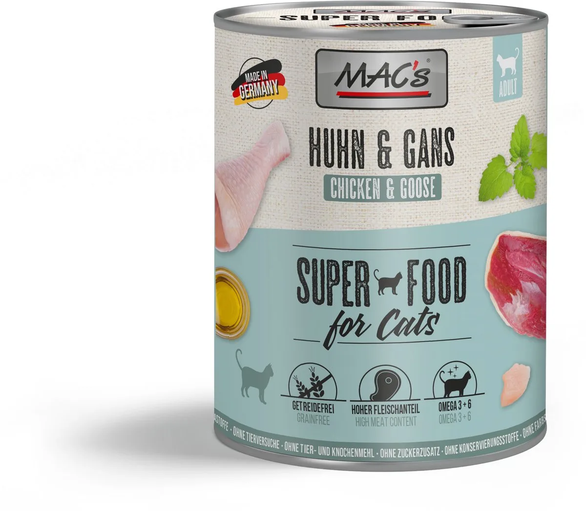 CAT - Blik 6x800g - Kip & Gans från MAC's – produktbild