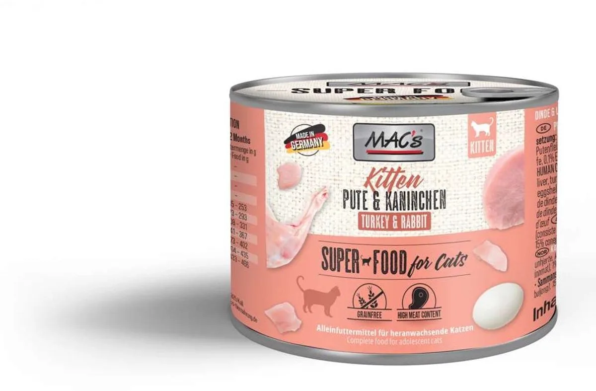 CAT - Kittenblik 6x200g - Kalkoen & Konijn by MAC's – product photo
