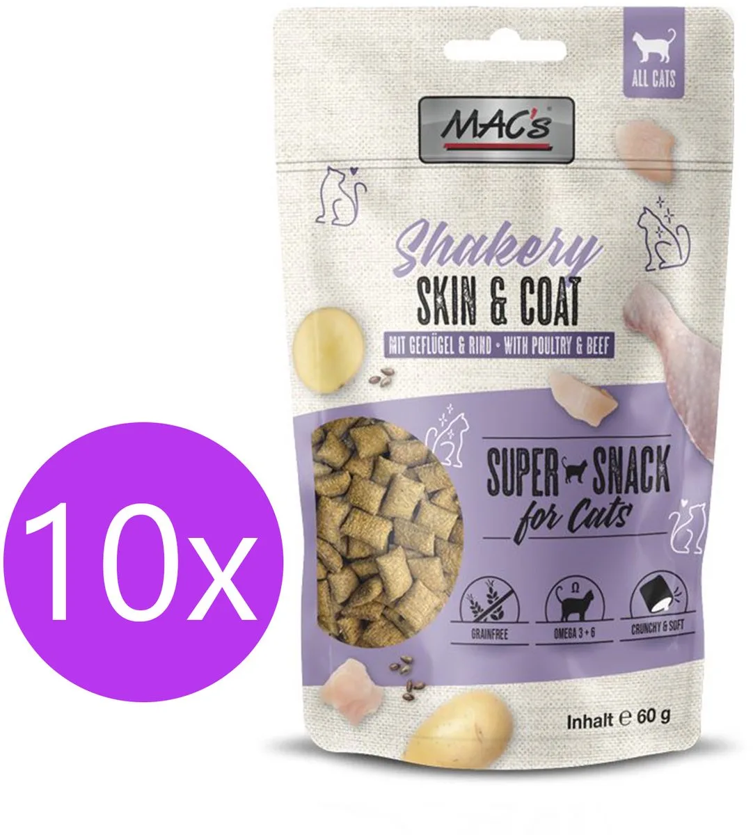 CAT - Shakery 10x60g - Huid & Vacht från MAC's – produktbild