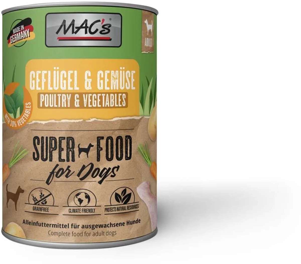 DOG - Blik 6x400g - Gevogelte & Groenten van MAC's – productfoto