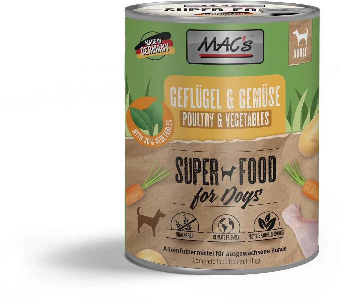 DOG - Blik 6x800g - Gevogelte & Groenten van MAC's – productfoto