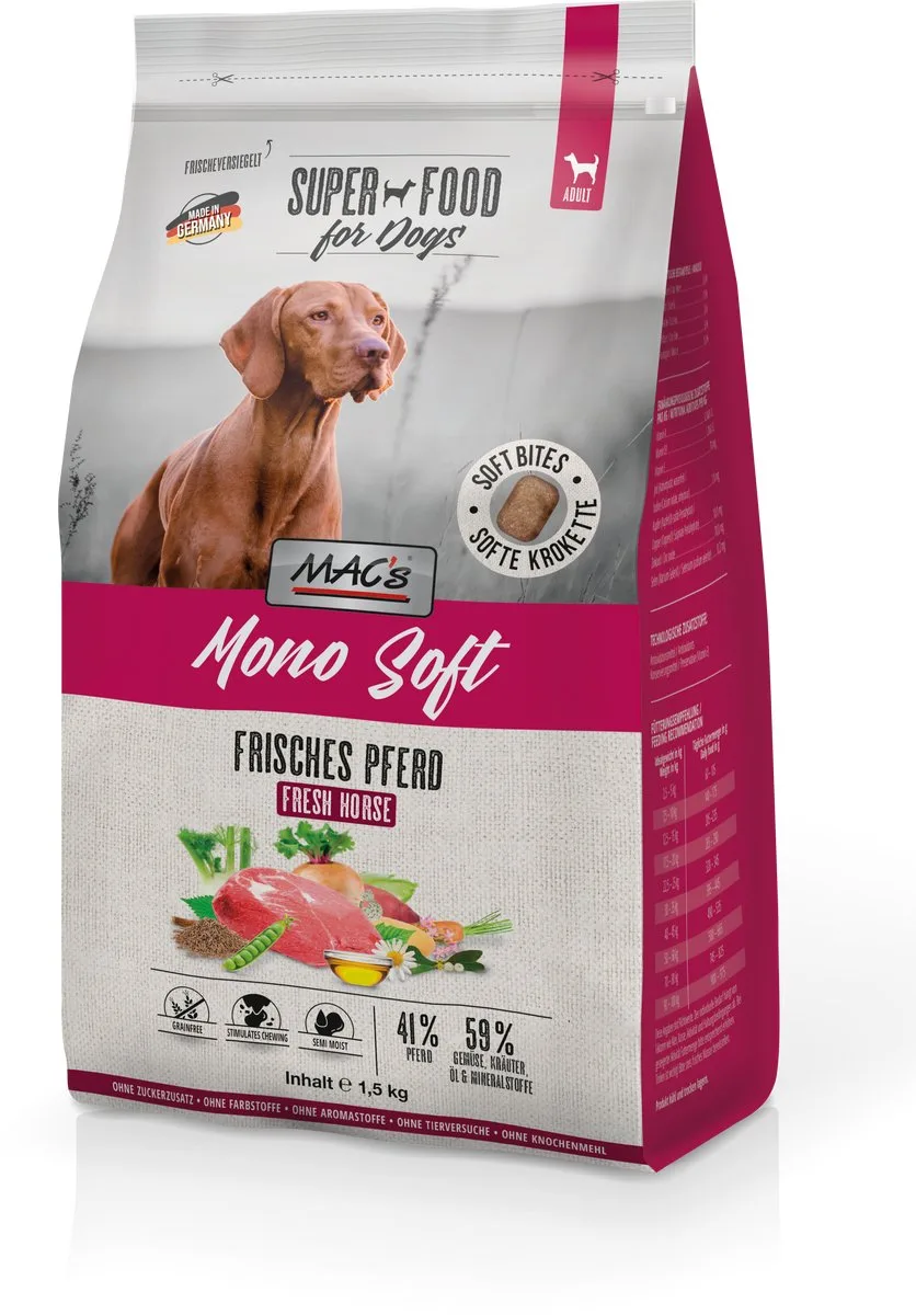 DOG - Mono Zacht Vers Paard - 1,5kg de MAC's – photo produit