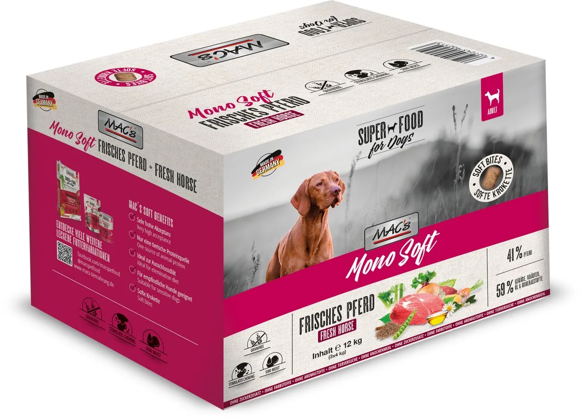 DOG - Mono Zacht Vers Paard - 3x4kg de MAC's – photo produit