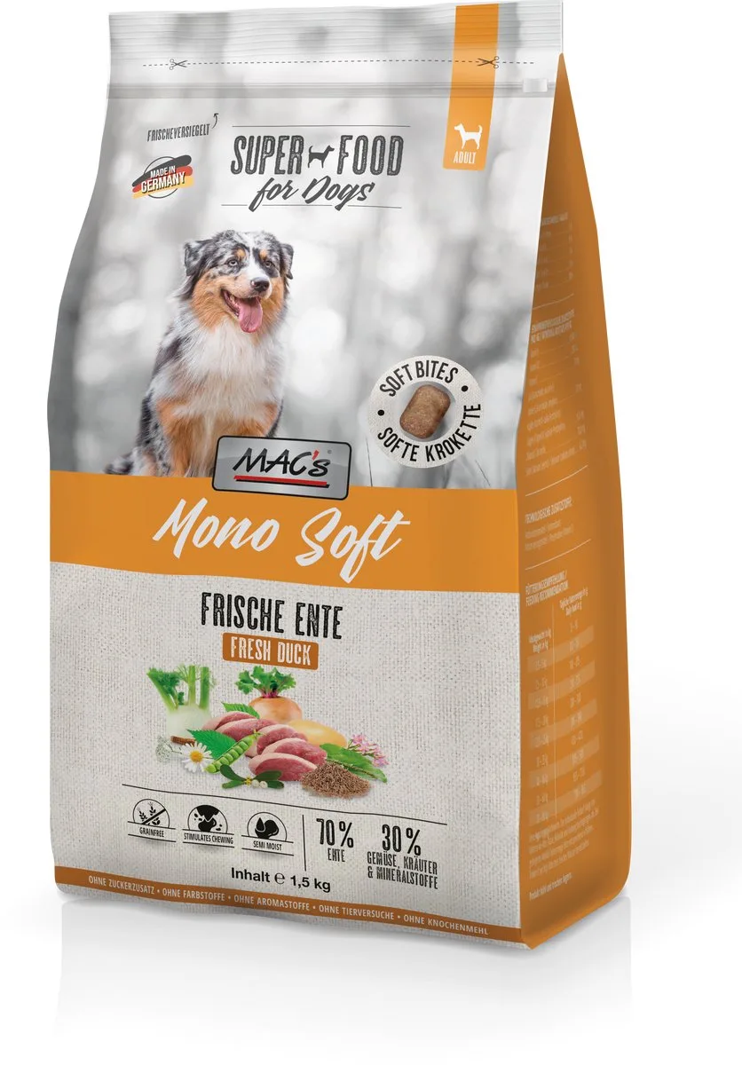 DOG - Mono Zacht Verse Eend - 1,5kg von MAC's – Produktfoto