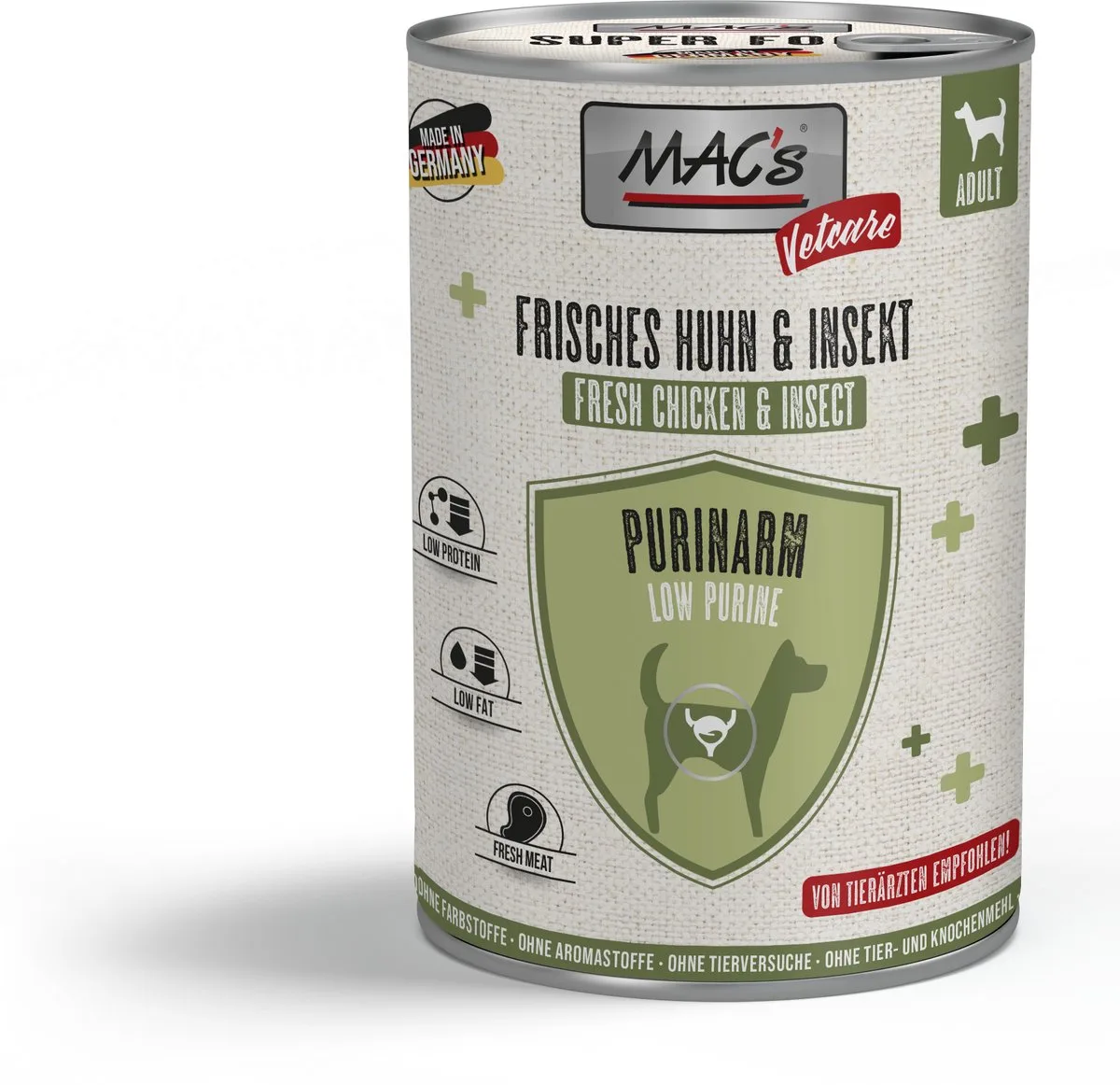 DOG Vetcare - blikje purinearm - 400g van MAC's – productfoto