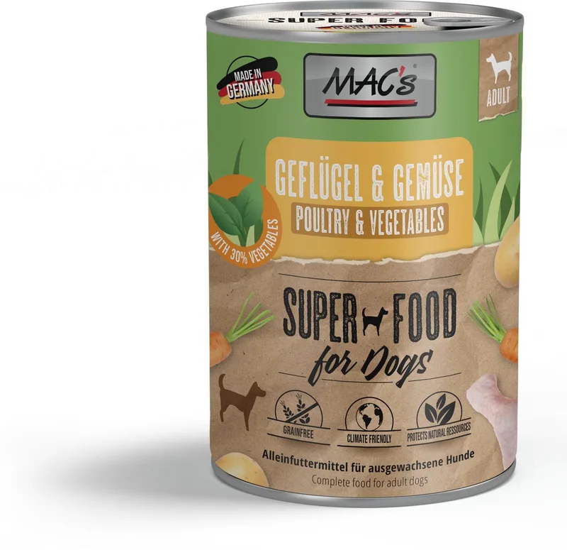 hondenvoer Gevogelte & Groenten 6x400gr by MAC's – product photo