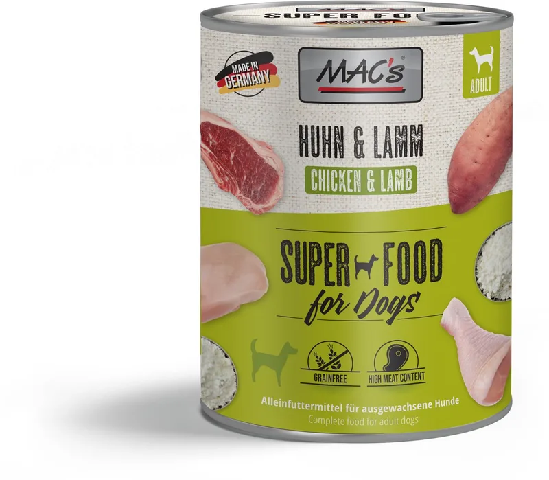 Hondenvoer Natvoer Blik - 70% Kip & Lam - 6 x 800g by MAC's – product photo