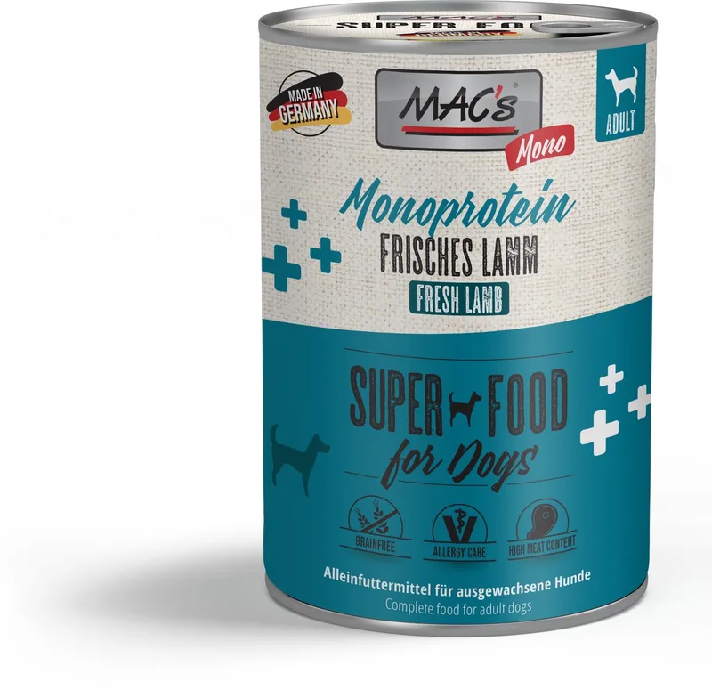 Hondenvoer Natvoer Blik - Mono Sensitive Lam - 6 x 400g by MAC's – product photo