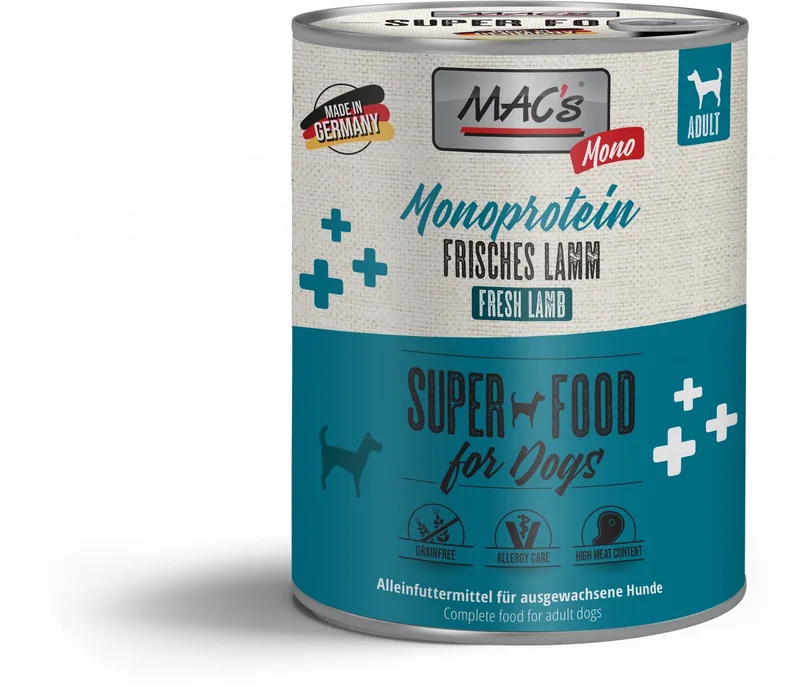 Hondenvoer Natvoer Blik - Mono Sensitive Lam - 6 x 800g by MAC's – product photo