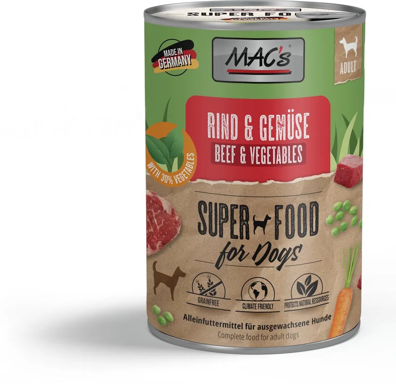 hondenvoer Rundvlees & Groenten 6x 400gr by MAC's – product photo