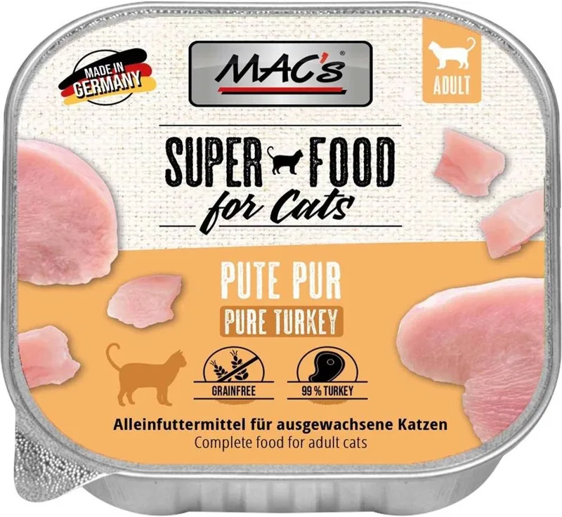 Kattenvoer Natvoer - Vlees kuipje 70% Kalkoenvlees 6 x 85g by MAC's – product photo