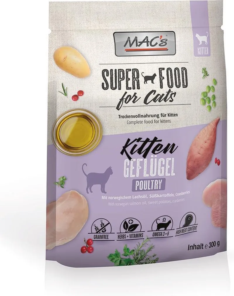 Kitten Kattenvoer - Gevogelte - 300 g von MAC's – Produktfoto
