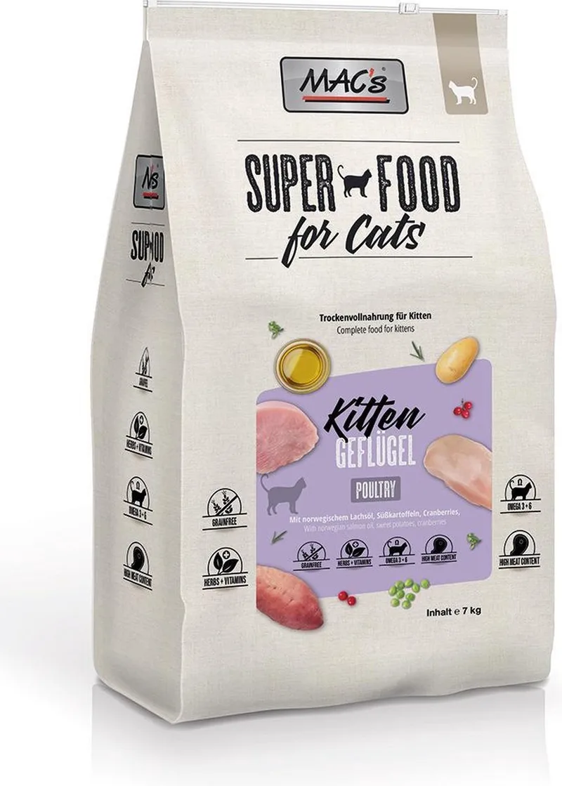 Kitten Kattenvoer - Gevogelte - 7 kg von MAC's – Produktfoto