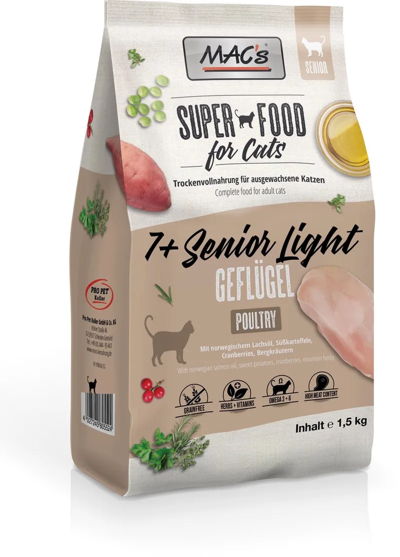 MAC's 7+ Senior Light Kattenvoer - 1,5 kg by MAC's – product photo