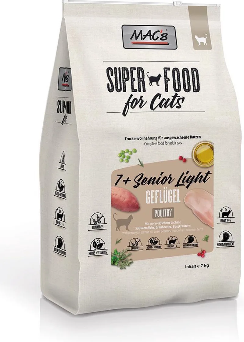 MAC's 7+ Senior Light Kattenvoer - 7 kg by MAC's – product photo
