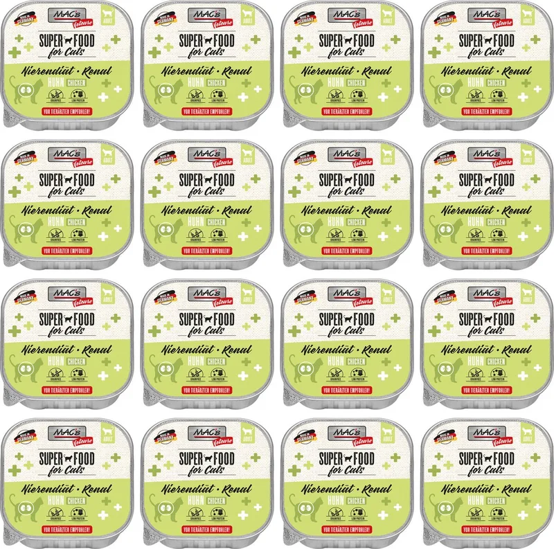 Vetcare Kattenvoer - nierdieet kat - Kippenvlees - 16 x 100g de MAC's – photo produit