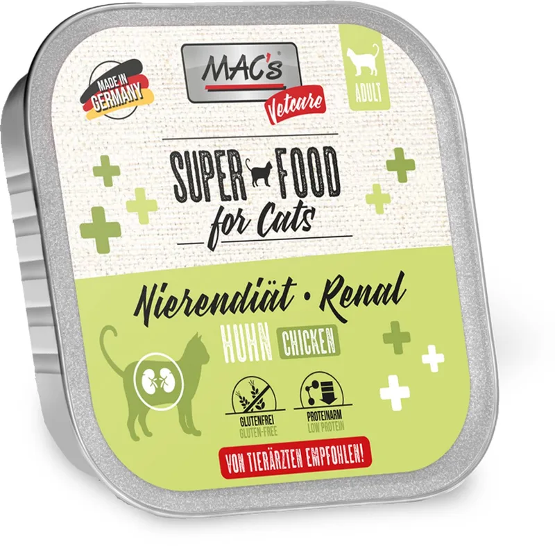 Vetcare Kattenvoer - nierdieet kat - Kippenvlees - 8 x 100g by MAC's – product photo