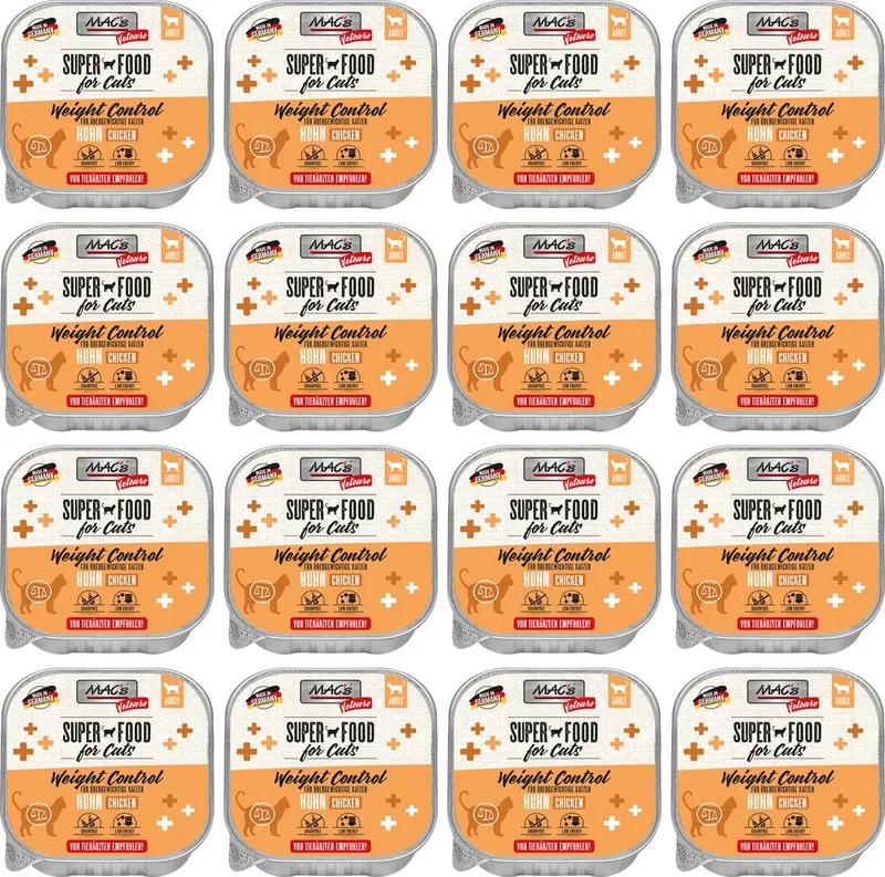 Vetcare Kattenvoer - Weight Control - 63% vers Kippenvlees - 16 x 100g by MAC's – product photo