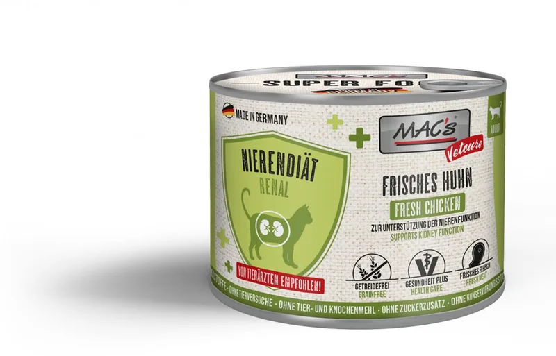 vetcare nierdieet kattenvoer - kip 82.6% kippenvlees - 6x 200g - speciale voeding voor katten met nierproblemen by MAC's – product photo