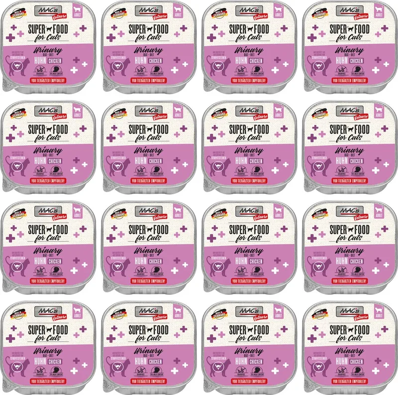 Vetcare Urinary Kattenvoer - 70% Kippenvlees - 16 x 100g by MAC's – product photo